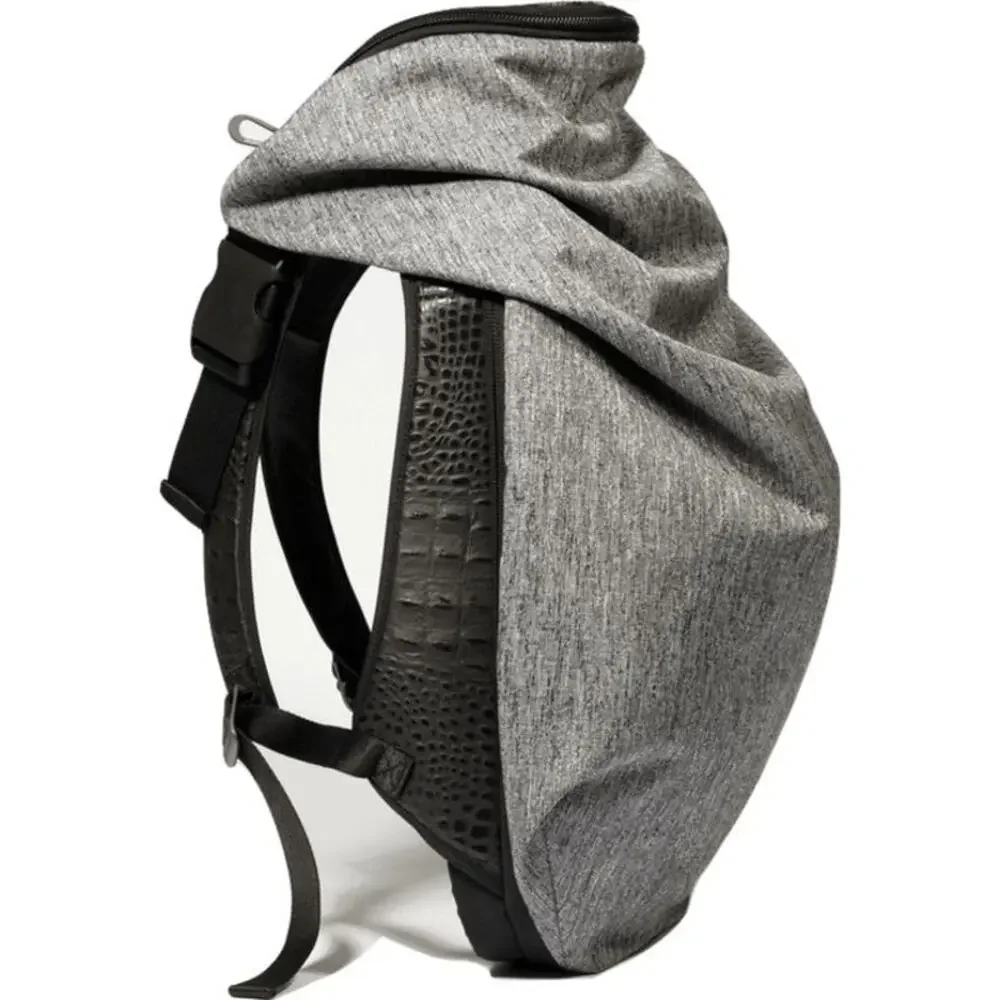 Cote&Ciel Nile Basalt Eco Yarn Backpack | Manganite Gray black travel bag large